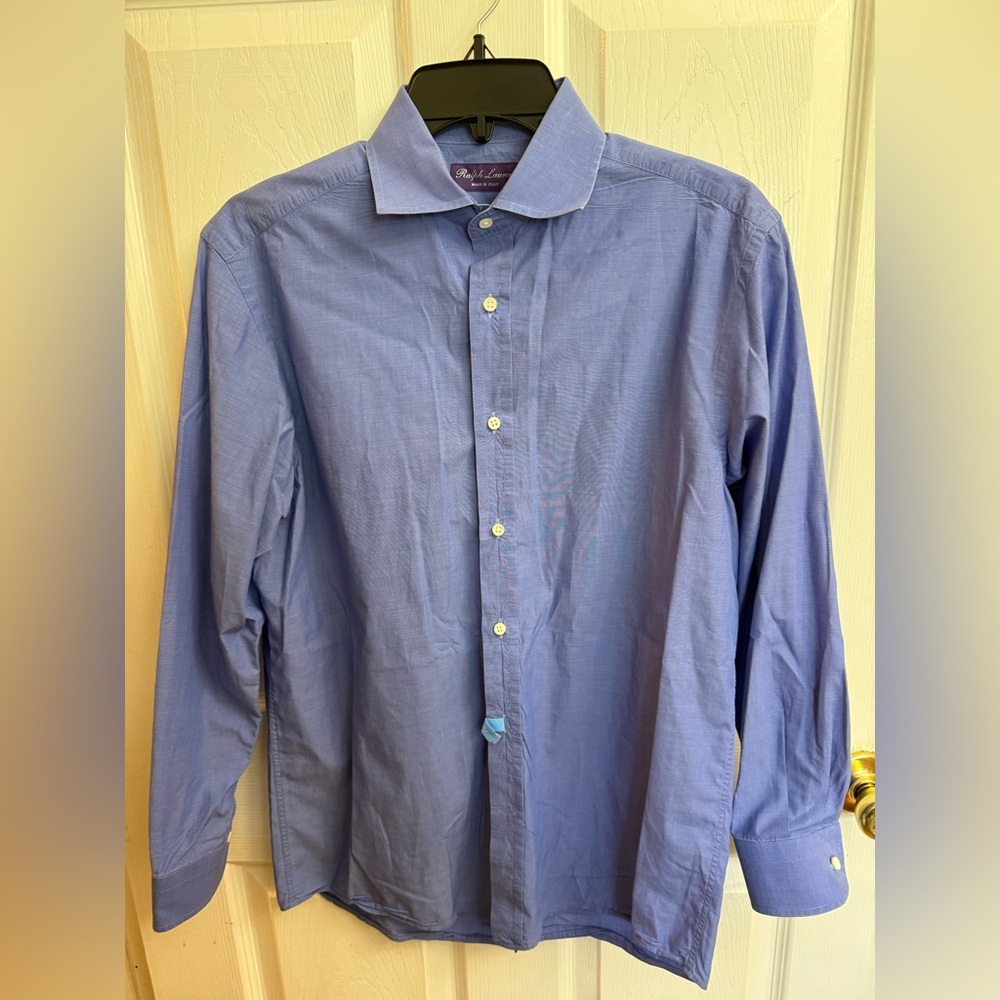 Ralph Lauren Purple Label 15.5 Made in Italy Dress button Shirt